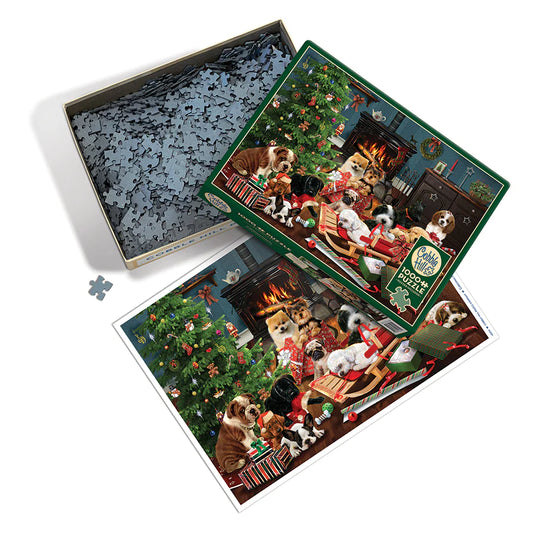 Christmas Puppies 1000 Piece Jigsaw Puzzle by Cobble Hill