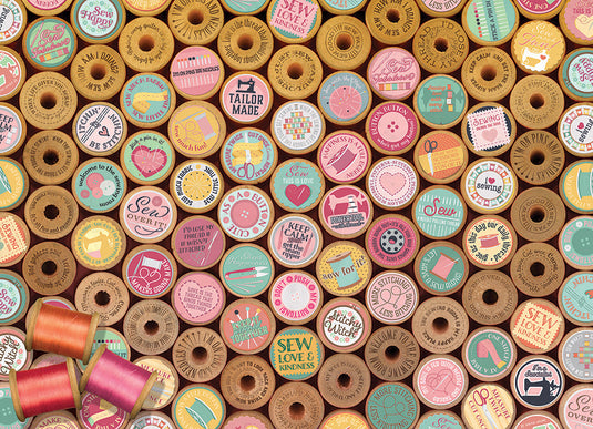 Sew Happy! 1000 Piece Jigsaw Puzzle by Cobble Hill - 2