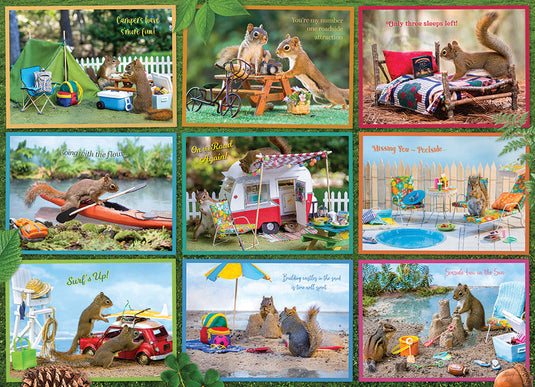 Squirrels on Vacation 1000 Piece Jigsaw Puzzle by Cobble Hill - 2