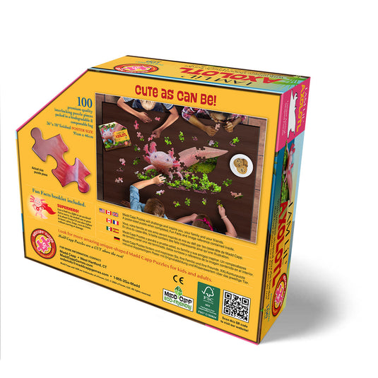 I Am Lil' Axolotl 100 Piece Puzzle by Madd Capp Box Back