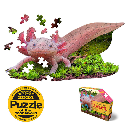 I Am Lil' Axolotl 100 Piece Puzzle by Madd Capp Main Puzzle