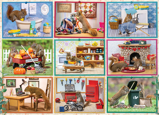 Squirrels at Home 1000 Piece Jigsaw Puzzle by Cobble Hill - 2