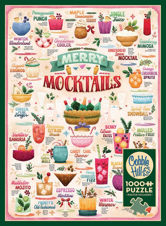 Merry Mocktails 1000 Piece Jigsaw Puzzle by Cobble Hill - 4