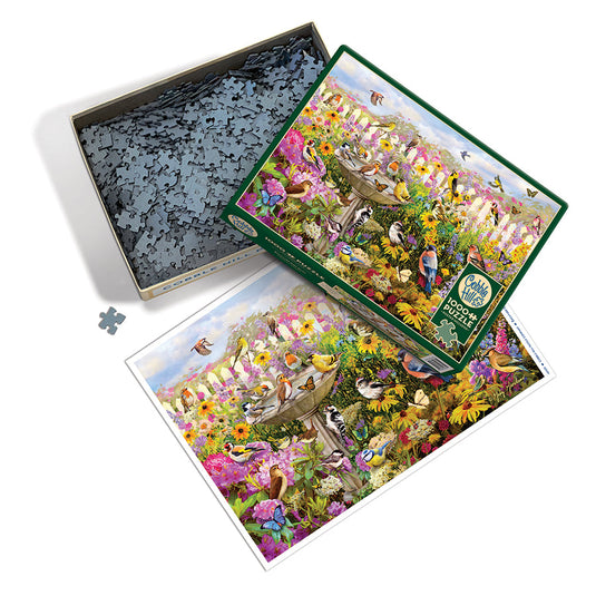 Backyard Bird Bath 1000 Piece Jigsaw Puzzle by Cobble Hill - 3