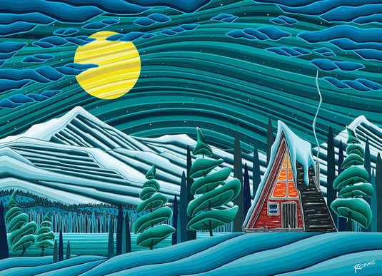 Winter Tranquility 1000 Piece Jigsaw Puzzle by Cobble Hill - 2
