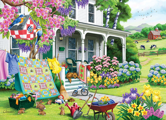 Spring Cleaning 500 Piece Jigsaw Puzzle by Cobble Hill - 2