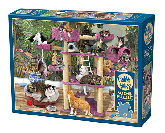 Jungle Cats 500 Piece Jigsaw Puzzle by Cobble Hill - 1