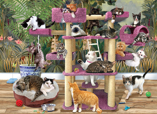 Jungle Cats 500 Piece Jigsaw Puzzle by Cobble Hill - 2