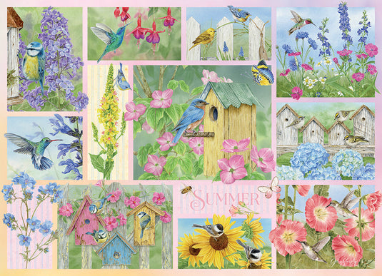 Garden Birds in Summer 500 Piece Jigsaw Puzzle by Cobble Hill - 2