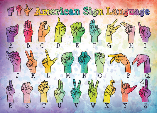American Sign Language 500 Piece Jigsaw Puzzle by Cobble Hill - 2