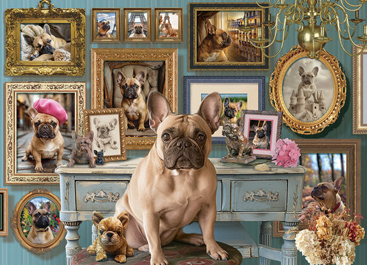 Frenchie 500 Piece Jigsaw Puzzle by Cobble Hill - 2