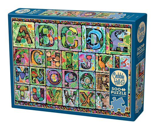 A to Z 500 Piece Jigsaw Puzzle by Cobble Hill - 1