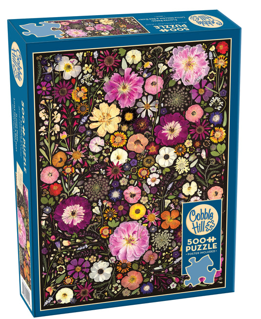 Flower Press: Little Hollow & Red Daisy 500 Piece Jigsaw Puzzle by Cobble Hill - 1