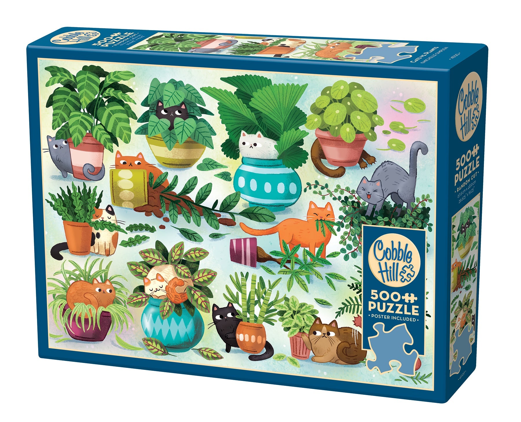 Cats vs. Plants 500 Piece Jigsaw Puzzle by Cobble Hill