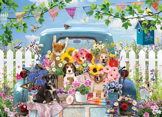 Country Truck in Summer 500 Piece Jigsaw Puzzle by Cobble Hill - 2