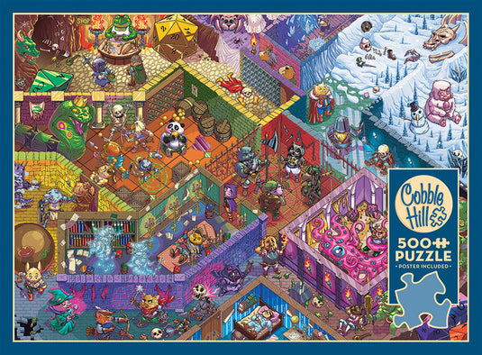 Dungeon Run 500 Piece Jigsaw Puzzle by Cobble Hill - 4