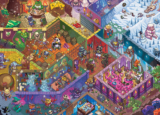 Dungeon Run 500 Piece Jigsaw Puzzle by Cobble Hill - 2