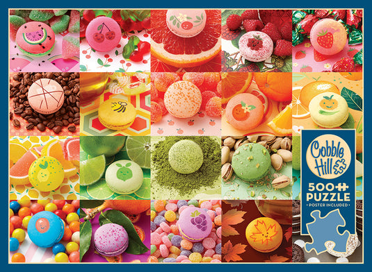 Nom Nom Macarons 500 Piece Jigsaw Puzzle by Cobble Hill - 4
