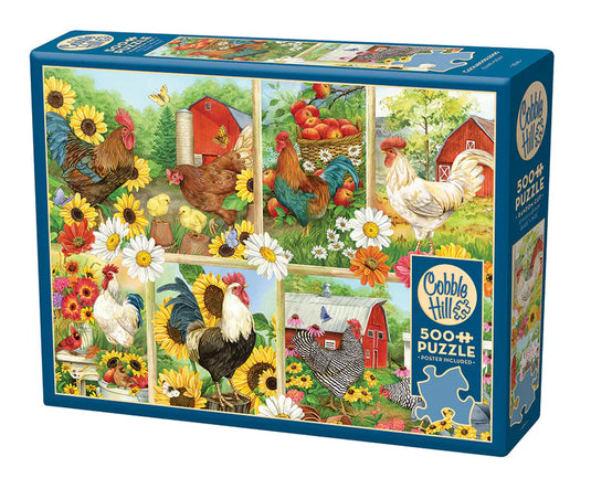 Cockadoodledo 500 Piece Jigsaw Puzzle by Cobble Hill - 1