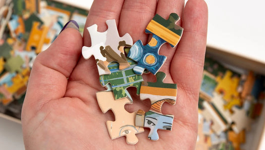 Famous Works of Art - 400 Piece Panoramic Jigsaw Puzzle by Pippi Post