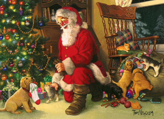 Santa's Lucky Stocking 350 (Family) Piece Jigsaw Puzzle by Cobble Hill - 2