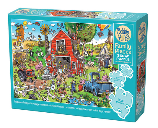 Farmyard Folly 350 (Family) Piece Jigsaw Puzzle by Cobble Hill - 1