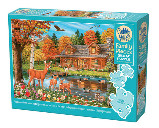 Cottage Pond 350 (Family) Piece Jigsaw Puzzle by Cobble Hill - 1