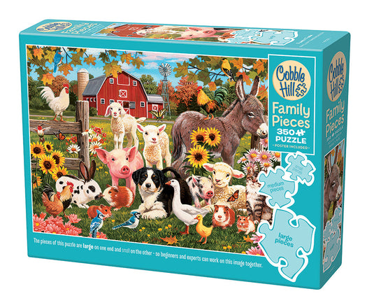 Family Farm 350 (Family) Piece Jigsaw Puzzle by Cobble Hill - 1