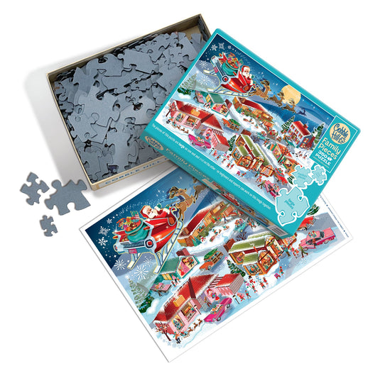 Santa's Flyby (Family) 350 Piece Jigsaw Puzzle by Cobble Hill - 3
