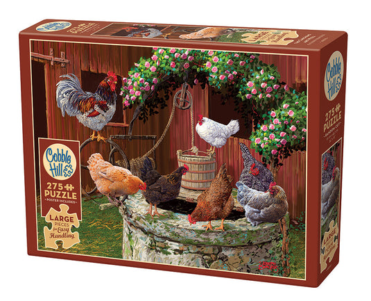 The Chickens are Well 275 (Easy Handling) Piece Jigsaw Puzzle by Cobble Hill - 1