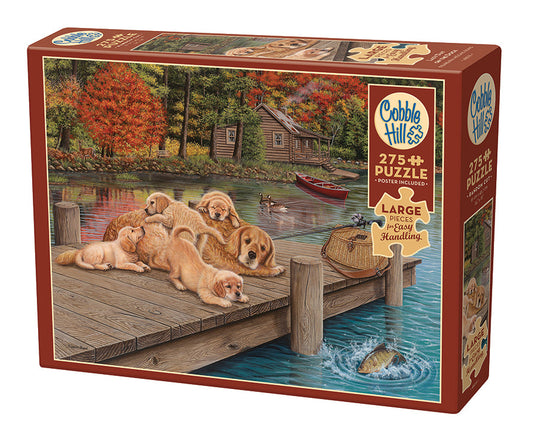 Lazy Day on the Dock 275 (Easy Handling) Piece Jigsaw Puzzle by Cobble Hill - 1