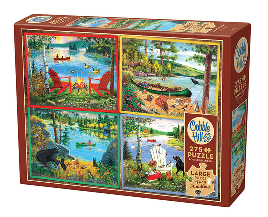 Cabin Country 275 (Easy Handling) Piece Jigsaw Puzzle by Cobble Hill - 1