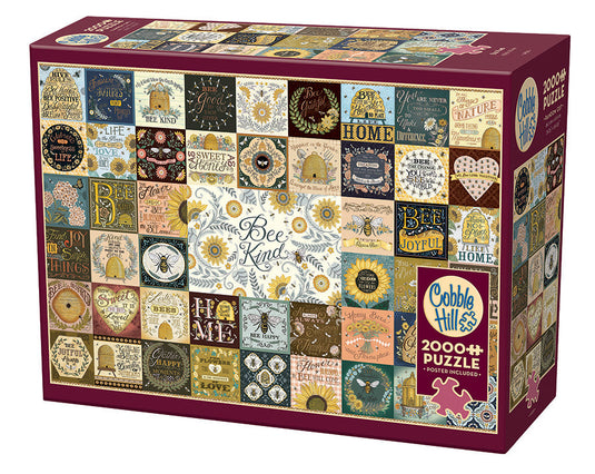 Bee Kind 2000 Piece Jigsaw Puzzle by Cobble Hill - 1