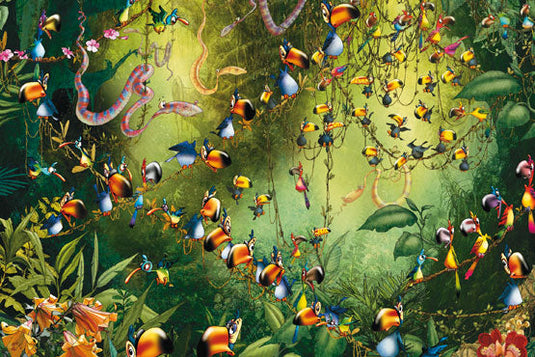 Jungle Birds - Ruyer 1000 Piece Jigsaw Puzzle by Piatnik - 2