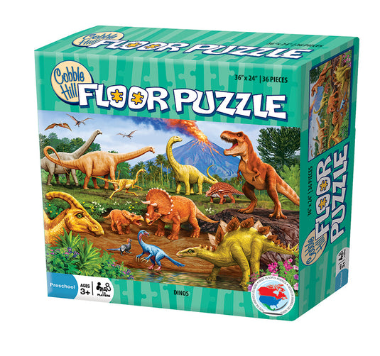 Dinos 36 Piece Floor Jigsaw Puzzle by Cobble Hill - 1