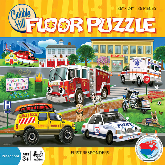 First Responders 35 Piece Floor Jigsaw Puzzle by Cobble Hill - 3