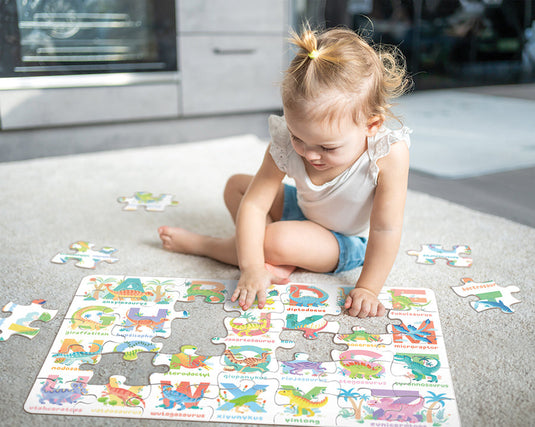 Dinosaur Alphabet (35pc) 35 Piece Jigsaw Puzzle by Cobble Hill