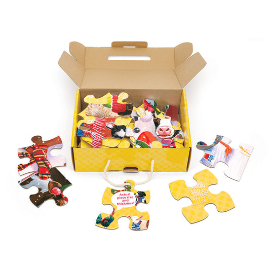 Festive Farmyard Greetings (35pc) 35 Piece Jigsaw Puzzle by Cobble Hill