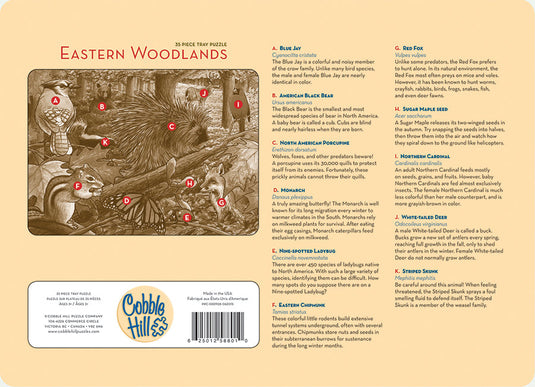 Eastern Woodlands 35 Piece Tray Jigsaw Puzzle by Cobble Hill - 2