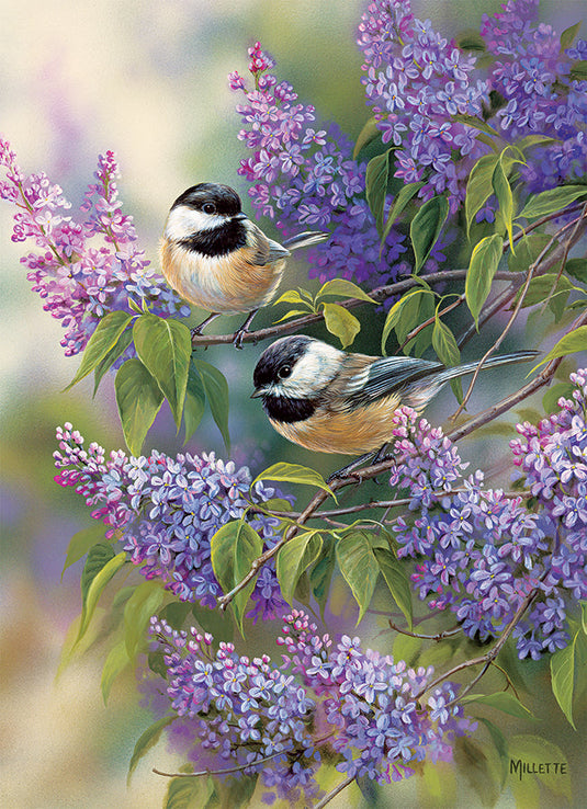 Chickadee Duo 35 Piece Tray Jigsaw Puzzle by Cobble Hill - 1