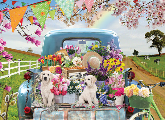 Country Road 35 Piece Tray Jigsaw Puzzle by Cobble Hill - 1