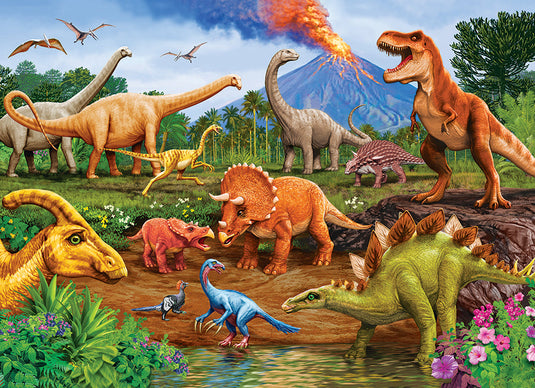 Triceratops & Friends 35 Piece Tray Jigsaw Puzzle by Cobble Hill - 1