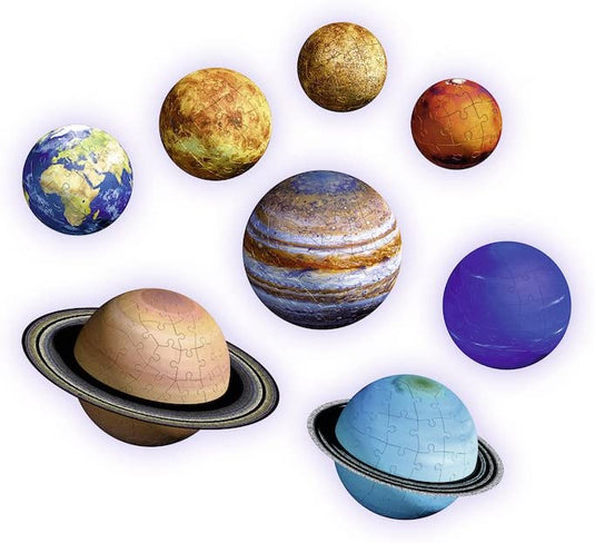 Planetary Solar System 522 Piece 3D Jigsaw Puzzle by Ravensburger - 9