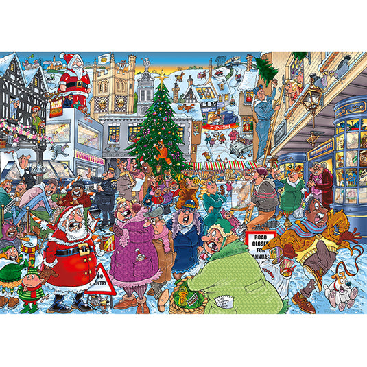 Wasgij Christmas #19: Santa Dash! 2x 1000 Piece Jigsaw Puzzle by Jumbo - 2