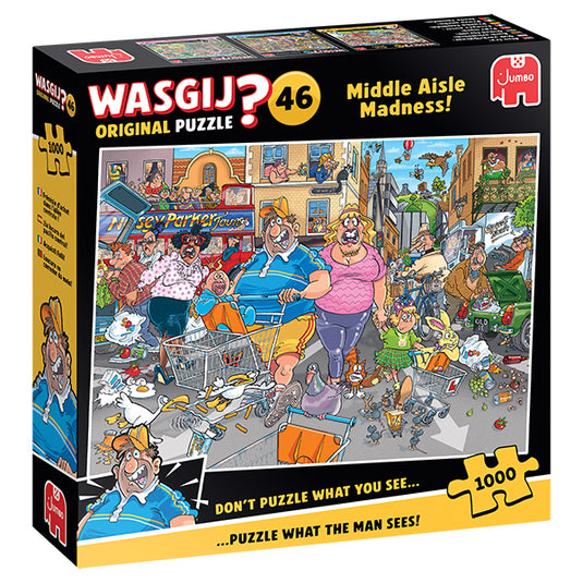 Wasgij Original #46: Middle Aisle Madness! 1000 Piece Jigsaw Puzzle by Jumbo - 1