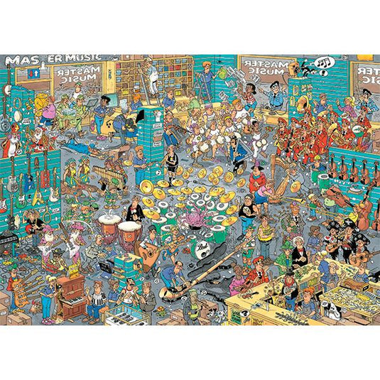 Music Shop & Holiday Jitters 2 x 1000 Piece Jigsaw Puzzle by Jumbo