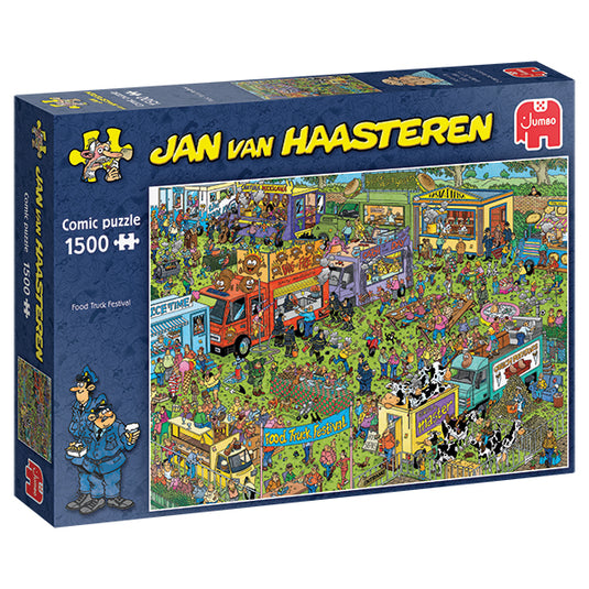 Food Truck Festival 1500 Piece Jigsaw Puzzle by Jumbo - 1