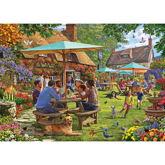 Summer At The Pub 1000 Piece Jigsaw Puzzle by Falcon - 2