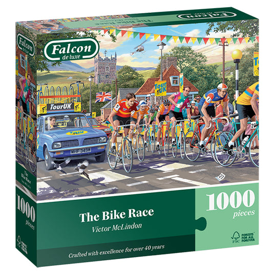 The Bike Race 1000 Piece Jigsaw Puzzle by Falcon - 1