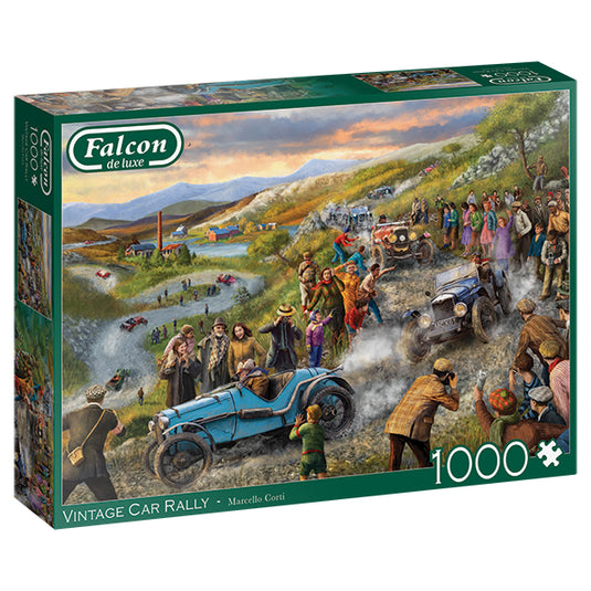 Vintage Car Rally 1000 Piece Jigsaw Puzzle by Falcon - 1